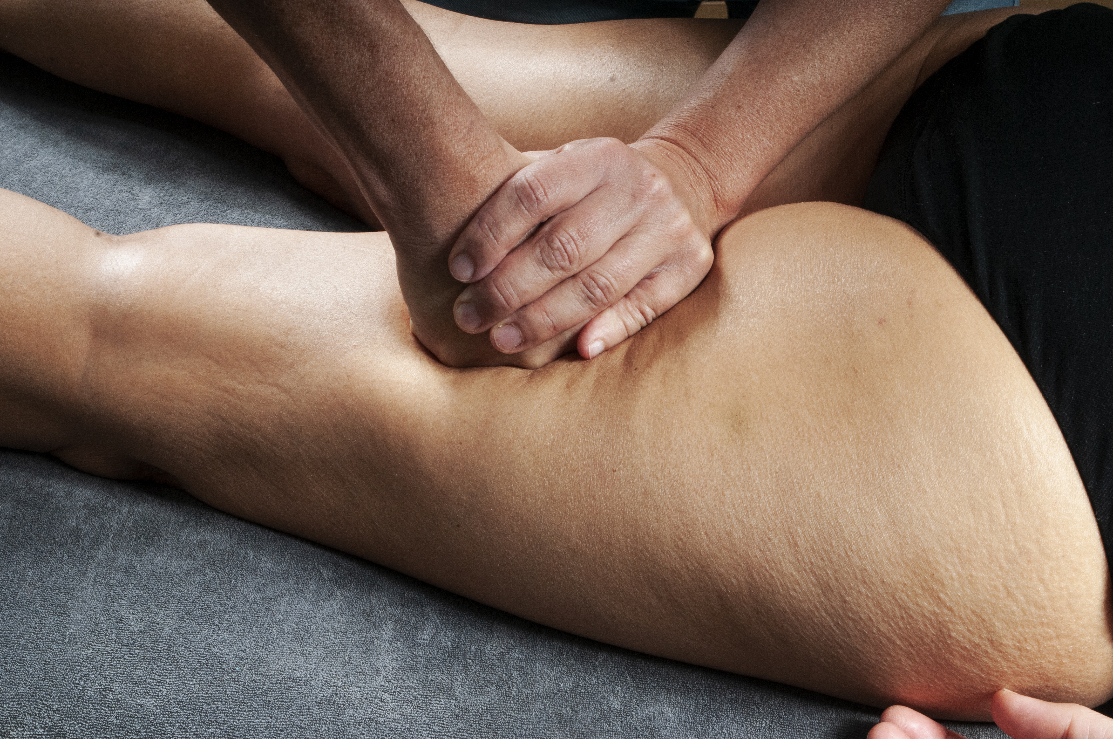 Haptotherapie - omgaan met druk belasting - aanraking been