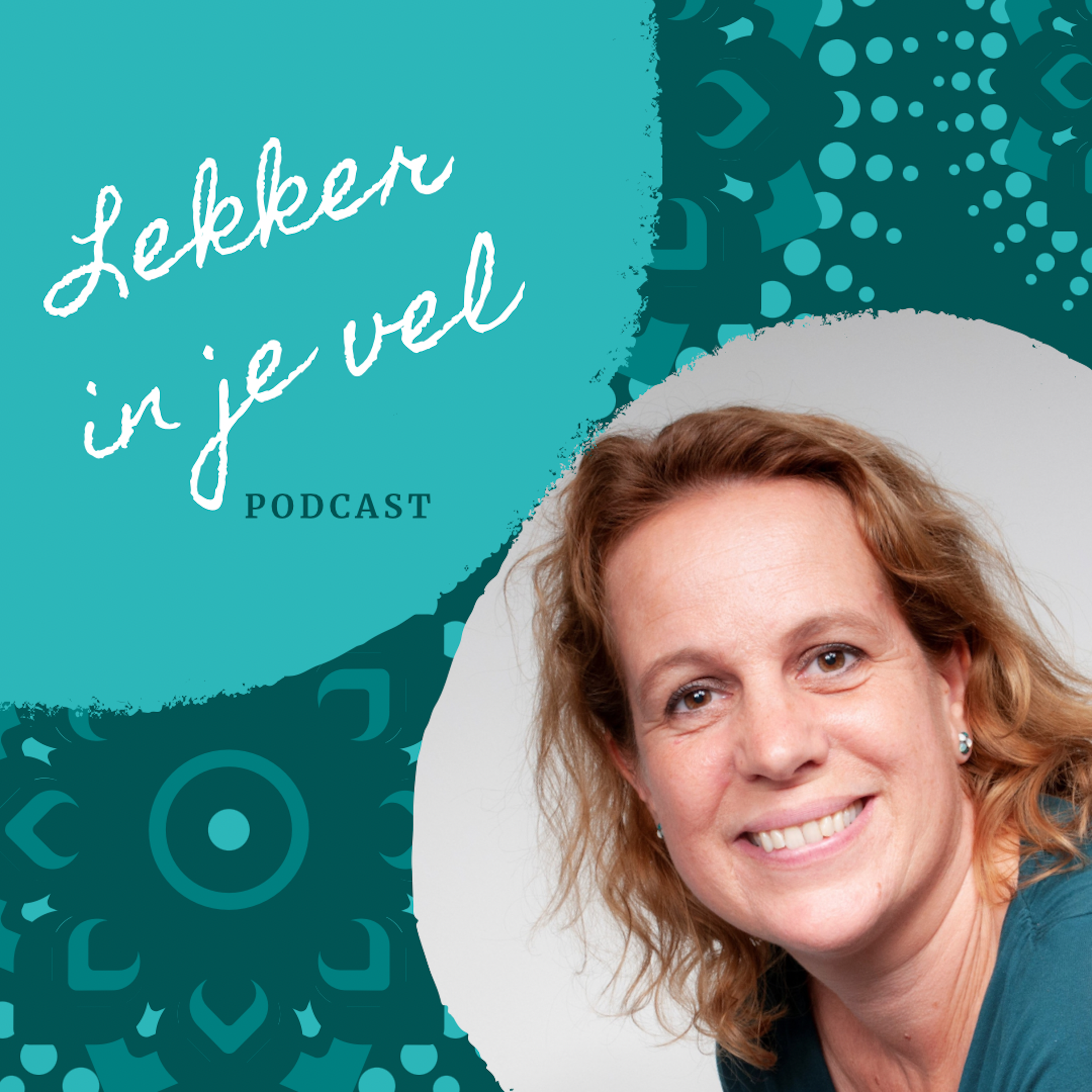 logo podcast Lekker in je vel - haptotherapie Linda Vermeulen